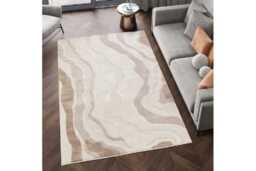 STL Washable Non-Slip Geometric Area Rug - Soft Polyester, Machine Washable, Modern Scandi Style - thumbnail 1