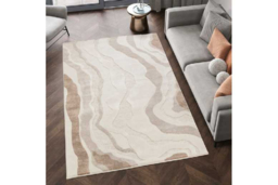 STL Washable Non-Slip Geometric Area Rug - Soft Polyester, Machine Washable, Modern Scandi Style - thumbnail 5