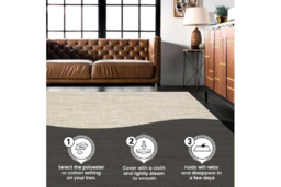STL Washable Non-Slip Geometric Area Rug - Soft Polyester, Machine Washable, Modern Scandi Style - thumbnail 8