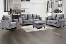 PRICE DROP! Tivella Modern Velvet Sofa Set - 3-Seater, 2-Seater & Chair - Plush Velvet, Compact Design, Contemporary Living Room Sofa