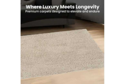 Shaggy Non-Slip Soft Polyester Area Rug - Modern Geometric, Washable, Indoor Lounge & Bedroom Carpet - thumbnail 5