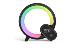 Modern LED Q-Shaped Sunrise Alarm Clock Table Lamp - ABS+PC, White or Black, Mini/Large - thumbnail 1