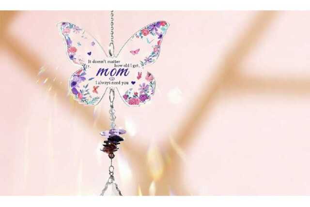 3Pcs Acrylic Butterfly Suncatcher Window Hanging - Colourful Crystal Wall Art, Home Decor Gift, 9x7cm - image 1