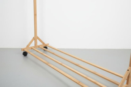 Bamboo Clothes Rack with Bottom Shelf Shoe Clothing Organiser - thumbnail 8