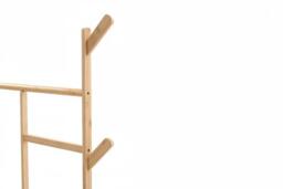 Bamboo Clothes Rack with Bottom Shelf Shoe Clothing Organiser - thumbnail 3