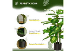 PRICE DROP! Modern Evergreen Artificial Tree in Pot - Lifelike Plastic Plant, Indoor Outdoor Home Decor - thumbnail 8