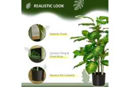 PRICE DROP! Modern Evergreen Artificial Tree in Pot - Lifelike Plastic Plant, Indoor Outdoor Home Decor - thumbnail 4