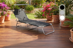 Folding Recliner Sun Lounger Chair with Adjustable Sunshade - 3 Colours - thumbnail 6