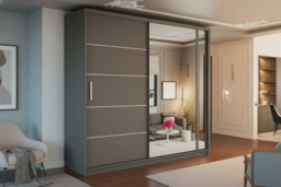 Contemporary MDF Sliding Door Wardrobe - Space-Saving Storage, Adjustable Shelves, Multiple Sizes & Colours - thumbnail 5