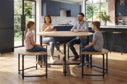 Space-Saving Dining Table and Stool Set - thumbnail 2