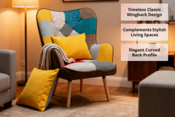 Wingback Armchair Set with Footstool and Lumbar Pillow for Comfort - thumbnail 7