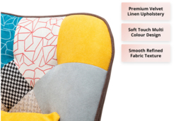 Wingback Armchair Set with Footstool and Lumbar Pillow for Comfort - thumbnail 4