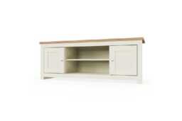 Modern Cream TV Cabinet - 2-Door Storage, Contemporary Bedroom Furniture, Durable Finish - thumbnail 2