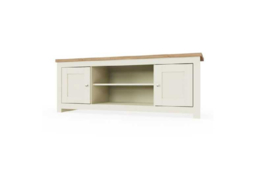 Modern Cream TV Cabinet - 2-Door Storage, Contemporary Bedroom Furniture, Durable Finish - thumbnail 6