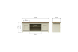 Modern Cream TV Cabinet - 2-Door Storage, Contemporary Bedroom Furniture, Durable Finish - thumbnail 7
