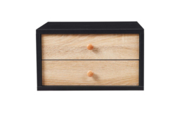 Floating Bedside Table with Drawers - thumbnail 3