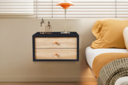 Floating Bedside Table with Drawers - thumbnail 2