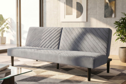Neutral Grey Upholstered 3-Seater Sofa Bed - thumbnail 6