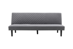 Neutral Grey Upholstered 3-Seater Sofa Bed - thumbnail 1