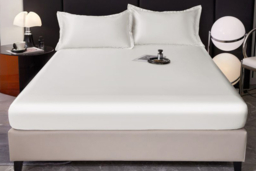 Luxury Satin Fitted Sheet Bedding Set - Hypoallergenic, Deep Pocket, Machine Washable - Double, King & Super King Sizes - thumbnail 8