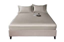 Luxury Satin Fitted Sheet Bedding Set - Hypoallergenic, Deep Pocket, Machine Washable - Double, King & Super King Sizes - thumbnail 5