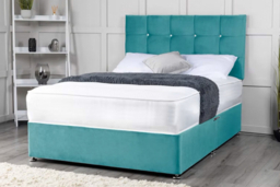 Divan Bed with Memory Sprung Mattress, Storage Drawers & Plush Headboard - thumbnail 5