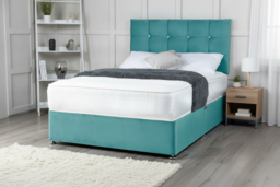 Divan Bed with Memory Sprung Mattress, Storage Drawers & Plush Headboard - thumbnail 6