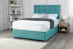Divan Bed with Memory Sprung Mattress, Storage Drawers & Plush Headboard - thumbnail 2