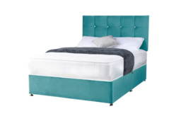 Divan Bed with Memory Sprung Mattress, Storage Drawers & Plush Headboard - thumbnail 3
