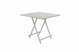 Space-Saving Folding Wooden Dining Table - White Wood Grain Finish - thumbnail 5
