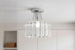 Crystal Ceiling Light with Chrome Frame - thumbnail 6