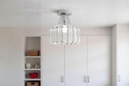 Crystal Ceiling Light with Chrome Frame - thumbnail 1