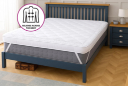 Plush Memory Foam Mattress Topper with Breathable Quilted Fabric Comfort - thumbnail 8