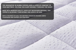 Hotel Quality 5cm Microfibre 3D Bubble Mattress Topper - Machine Washable, 4 Sizes - thumbnail 4