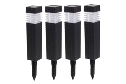 Solar LED Rattan Pathway Lights - Weatherproof Outdoor Garden Set - thumbnail 1