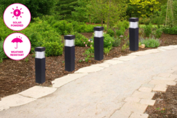 Solar LED Rattan Pathway Lights - Weatherproof Outdoor Garden Set - thumbnail 7