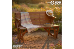 Acacia Wood Weather-Resistant 2-in-1 Bench & Picnic Table - 4-Seater Convertible Garden Furniture - thumbnail 3