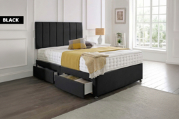 PRICE DROP! Panel Divan Bed With Mattress & Optional Storage - 6 Sizes & 6 Colours - thumbnail 8