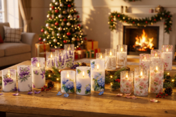 3-Piece Printed Acrylic Candle Light Set with Remote Control - thumbnail 6