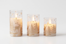 3-Piece Printed Acrylic Candle Light Set with Remote Control - thumbnail 3