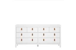 8-Drawer Wooden Double Dresser - Modern Minimalist Bedroom Storage Unit