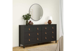 8-Drawer Wooden Double Dresser - Modern Minimalist Bedroom Storage Unit - thumbnail 8