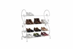 PRICE DROP! White Metal 4-Tier Shoe Rack with S-Shape Design - thumbnail 4