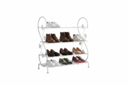 PRICE DROP! White Metal 4-Tier Shoe Rack with S-Shape Design - thumbnail 8