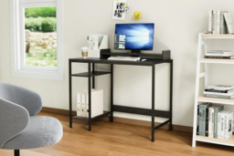 PRICE DROP! Ergonomic Office Desk with Monitor Stand & Storage Shelves - thumbnail 7