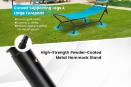 Outdoor Hammock with Stand, Cushion & Adjustable Canopy for Garden Lawn - thumbnail 8