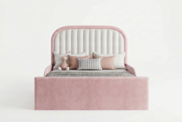 PRICE DROP! Blush Dream Upholstered Kids Bed - 3 Sizes & 10 Colours - thumbnail 8