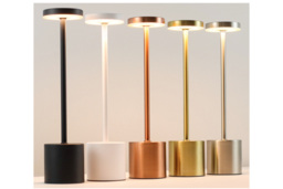 L-Shaped LED Table Lamp - Dimmable, Cordless, Modern Metal Design