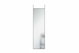 Sleek Metal Frame Over the Door Full Length Mirror - Black Finish - thumbnail 5