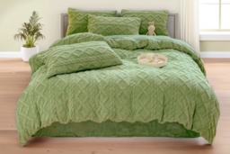 Luxury Taffeta Teddy Fleece Bedding Set - Ultra-Soft, Machine Washable, 5 Sizes & 8 Colours - thumbnail 2